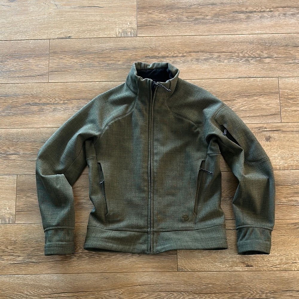 Mountain Hardwear Olive Green Full-Zip Fleece Jacket